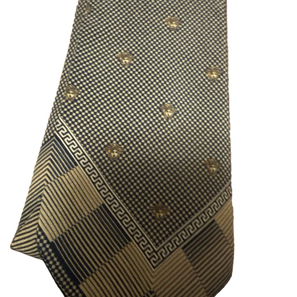 Gianni Versaci Other - Gianni Versace navy gold with Medusa vintage tie